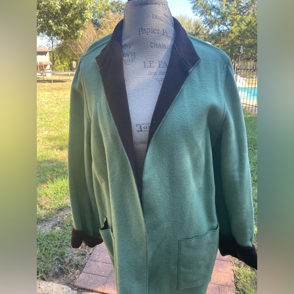 Reversible blazer green brown size 12